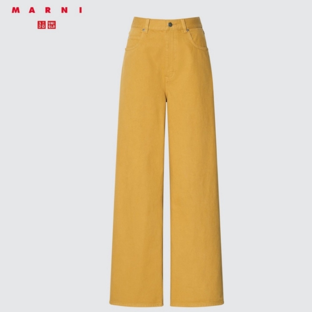 NWOT MARNI Mustard Yellow Baggy Jeans
